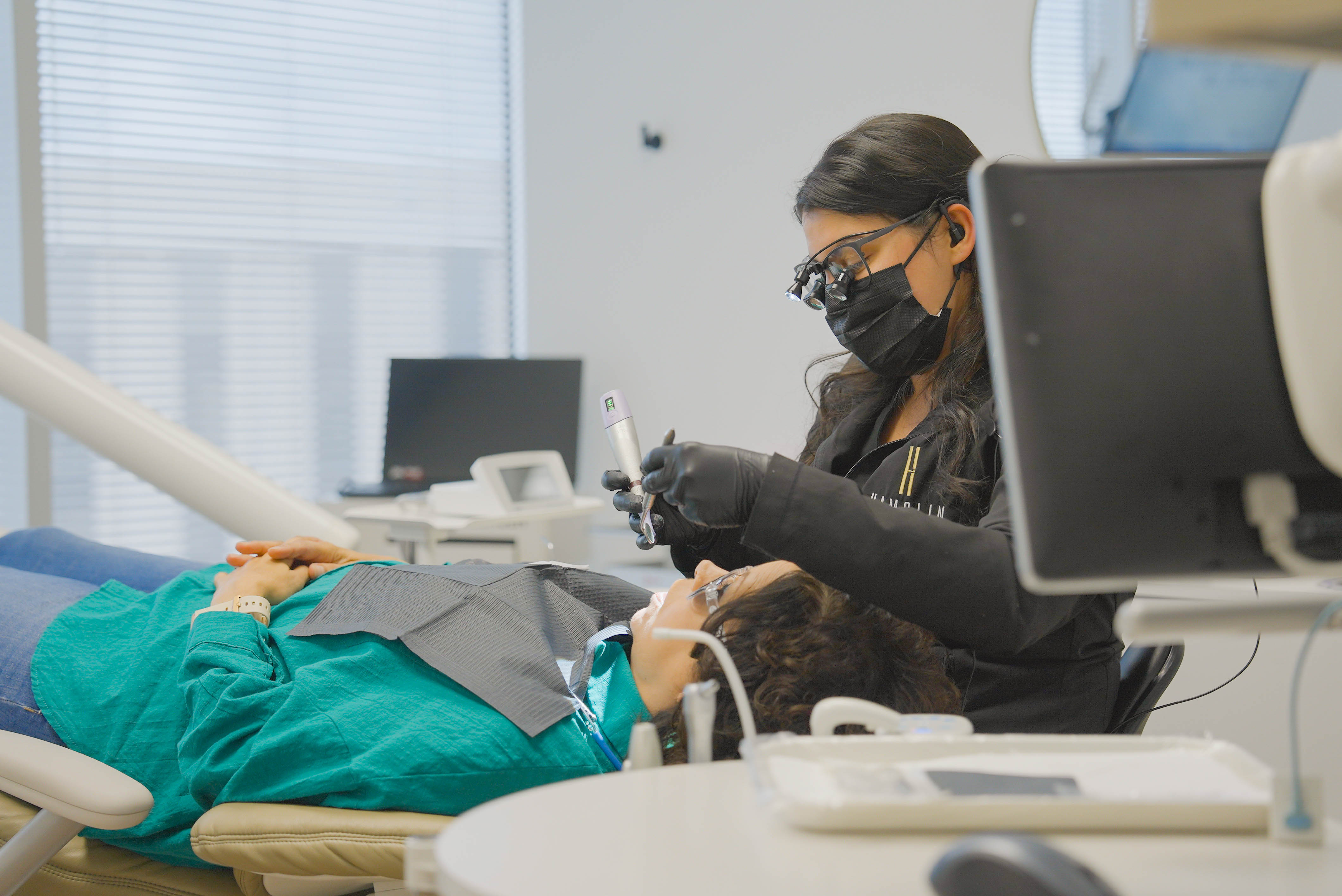 A Hamblin clinician providing dental care to a patient